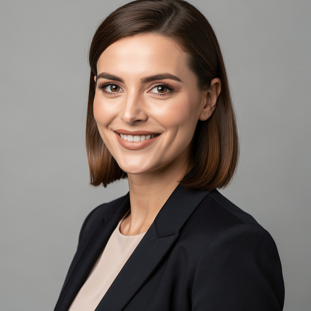 Studio portrait of a confident businesswoman smiling